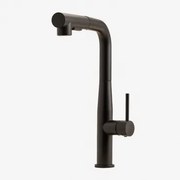 Bateria Kuchenna Z Wyciąganą Wysoką Wylewką Ze Stali Nierdzewnej Olyt Czarna - Sklum