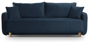 Ciemnoniebieska rozkładana sofa ze schowkiem 231 cm Elen – Micadoni
