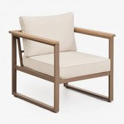 Fotel Aluminiowy Lipov Moka Brown - Sklum