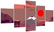 Obraz - Ilustracja góry Fuji (125x70 cm)
