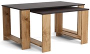 Stoliki kawowe ZESTAW STOLIKÓW 90+65cm MORI Dąb Wotan/Wenge