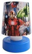 LED dziecięca lampka nocna AVENGERS 11 cm niebieska
