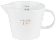 Biały porcelanowy dzbanek na mleko ADD A LITTLE LOVE
