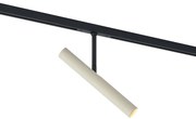 Nowoczesny reflektor beżowy z czarnym do systemu szynowego 1-fazowego - Slimline Avery