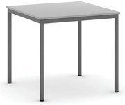 Stół jadalniany, 80x80 cm, ciemnoszara podstawa, szary