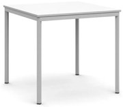 Stół do jadalni, 800 x 800 mm, podstawa szara, biały