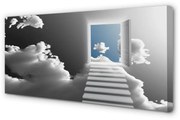 Obraz na płótnie Niebo schody drzwi