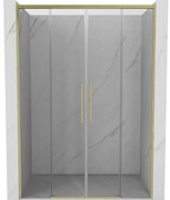 Mexen Rox drzwi prysznicowe rozsuwane 140 cm, transparent, złote szczotkowane - 8C2-140-002-55-00