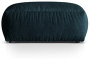 Ciemnoniebieski podnóżek modułowy z materiału bouclé Martina – Micadoni Home