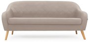 Beżowa 3-osobowa sofa CORANTI VELVET