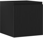Mexen Rivel szafka łazienkowa podumywalkowa 45 cm, 1 szuflada, ryflowana , czarna mat - 91A20-04547-1-BF71