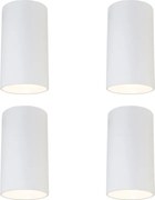 Zestaw 4 nowoczesnych reflektorów natynkowych białe 5,5 cm GU10 50 mm - Tuba