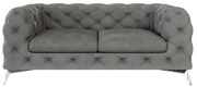 Szara aksamitna sofa 185 cm Chelsea – Ropez