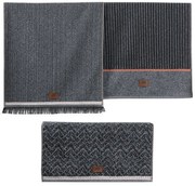 Antracytowe ręczniki zestaw 3 szt. 50x90 cm Denim – Foutastic