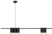 Lampa wisząca (listwa) GENESIS BLACK 7xGU10, czarna na poziomej listwie