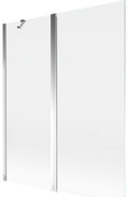 Mexen Mist parawan nawannowy 2-skrzydłowy 140 x 150 cm, transparent, chrom - 8A9-140-011-01-00