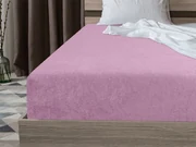PrzytulneMieszkanie.pl Prześcieradło frotte EXCLUSIVE różowe 140x200 cm
