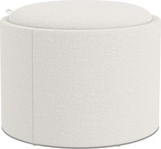 HOMCOM Hoker z miejscem na przechowywanie, w lnu, ukryty schowek, pokrywa odwracalna, 56 cm x 56 cm x 42 cm, kremowy + naturalny