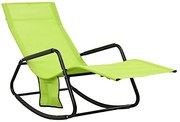 Jasnozielony leżak ogrodowy bujany F6-G26