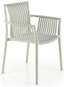 Szare nowoczesne krzesło do ogrodu B8-C79