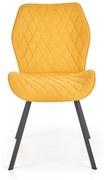 K360 Krzesło Tapicerowane Musztardowy Loft Nowoczesne Pikowane