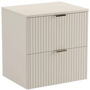 Kaszmirowa ryflowana szafka pod umywalkę z szufladami G0-R55