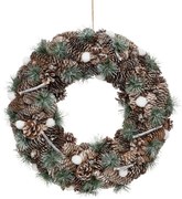 Świąteczny wieniec z szyszkami sosny, 48,5 cm