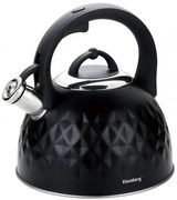 Czarny czajnik z tłoczonym wzorem diamentów 3L M9-N57