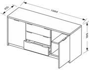 WYSOKA DUŻA KOMODA BIEL WYSOKI POŁYSK LAKIER SALON