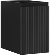 Mexen Rivel szafka łazienkowa podumywalkowa 30 cm, 1 drzwi, ryflowana, czarna mat - 91A21-03047-1-BF71