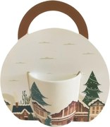 Home Elements Kubek porcelanowy z designem świątecznym Miasto 300 ml w pudełku upominkowym