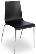 Nowoczesne krzesło konferencyjne czarny + chrom R0-W49