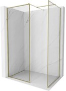 Mexen Kioto-F ścianka prysznicowa Walk-in z ramką 85 x 70 cm, transparent 8 mm, złota - 800-085-202-04-50-070