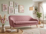 Różowa 3-osobowa sofa CORANTI VELVET
