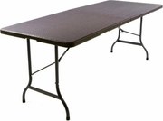 Ogrodowy stół składany z ratanowym wzorem - 180 x 75 cm