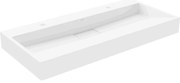 Mexen Ava umywalka nablatowa z konglomeratu 2/O 100 x 46 cm, biała - 23011002