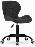 Czarny fotel biurowy NOTO z ekoskóry