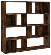 Niski regał z 12 półkami przydymiony dąb A5-N90