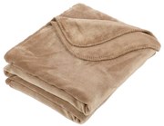 Piaskowa narzuta Tiseco Home Studio Horsestitch, 130x170 cm