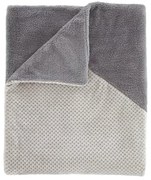 Szary koc z mikropluszu 130x170 cm Cosy Larsson Geo – Catherine Lansfield