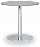 Stolik konferencyjny ZEUS II, średnica 60 cm, chromowana podstawa, szary