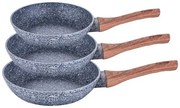 3 patelnie z powłoką granitową S7-D00