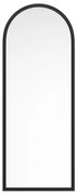 Lustro łukowe dużych rozmiarów z drewna paulowni - szer. 65 x wys. 170 cm - Czarny - SHANGI