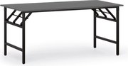 Stół konferencyjny FAST READY, 160x80 cm, czarna podstawa, grafit