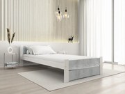 Łóżko IKAROS DOUBLE 90 x 200 cm, beton/biała Stelaż: Bez stelaża, Materac: Bez materaca