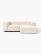 Narożna sofa modułowa z mieszanki lnu Lennon