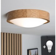 Brilagi - LED Plafon CARVALHO SLIM 1xE27/60W/230V dąb śr. 27 cm