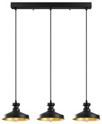 Czarna lampa wisząca z metalowym kloszem Berceste – Opviq lights