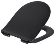 Deska sedesowa czarna typu Slim 46 x 36 cm do wiszącej miski WC DECOS matt black