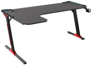 Biurko Gamingowe Komputerowe  LED "L" dla gracza Carbon 140x100